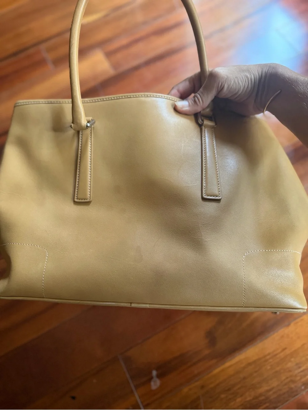 Coach Leather Tote in Camel